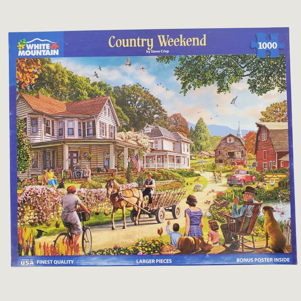 White Mountain Country Weekend 1000 Piece Jigsaw Puzzle Steve Crisp 1903